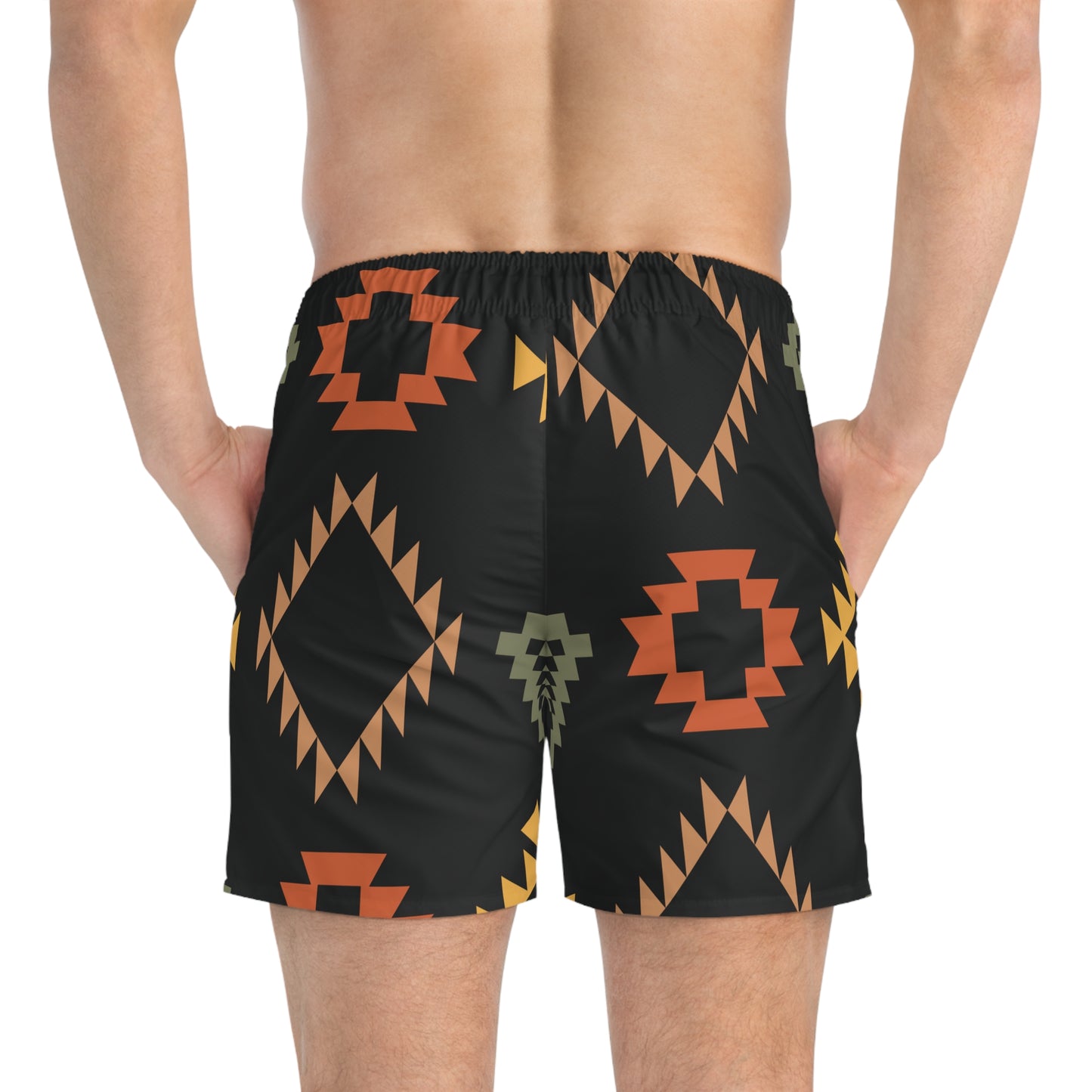 MULTI Color Black Swim Shorts