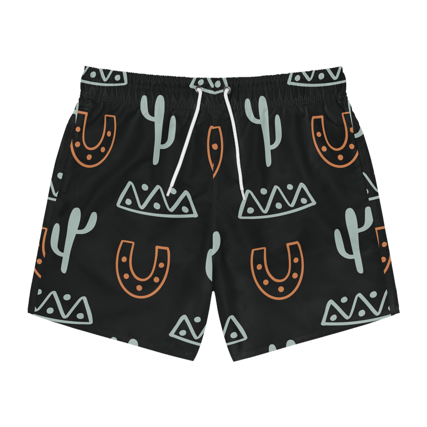 WILD WEST Black Swim Shorts