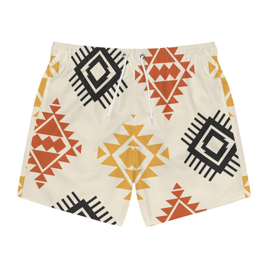 INDIE Off White Swim Shorts