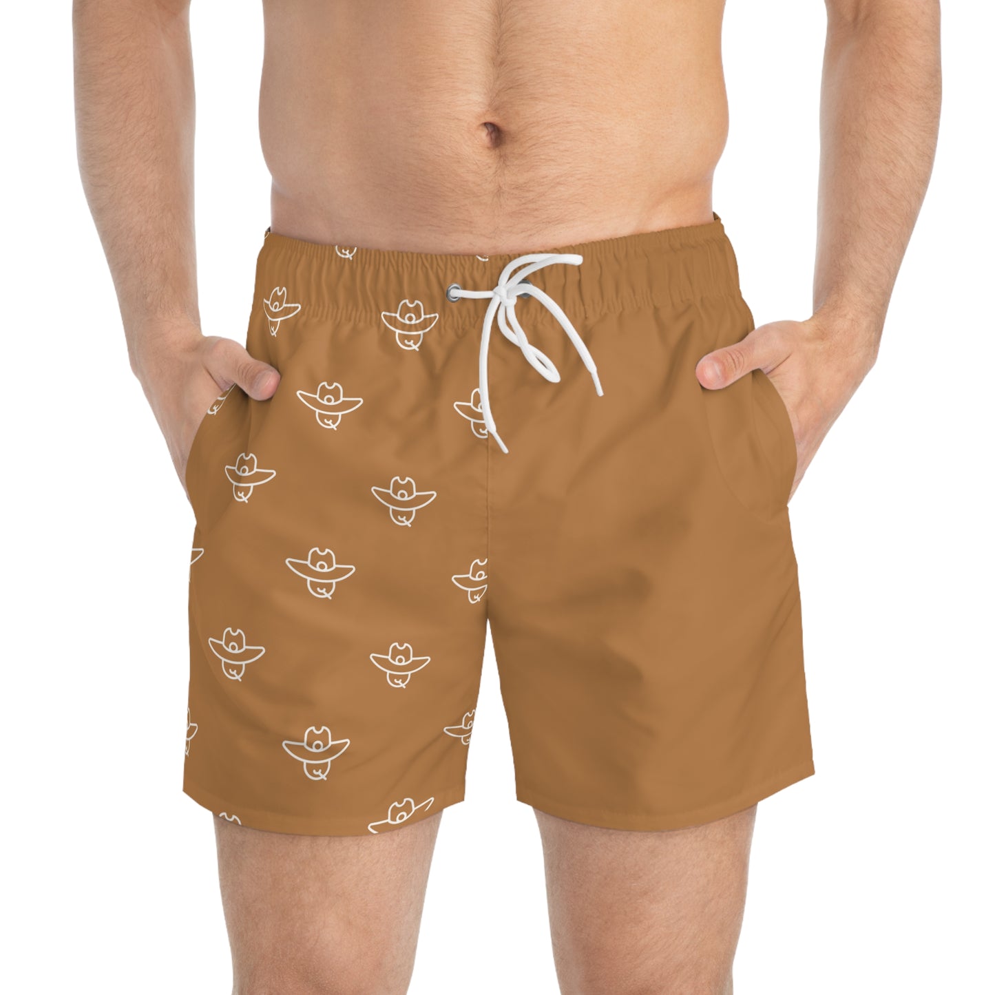 TAN Cowboy Swim Shorts