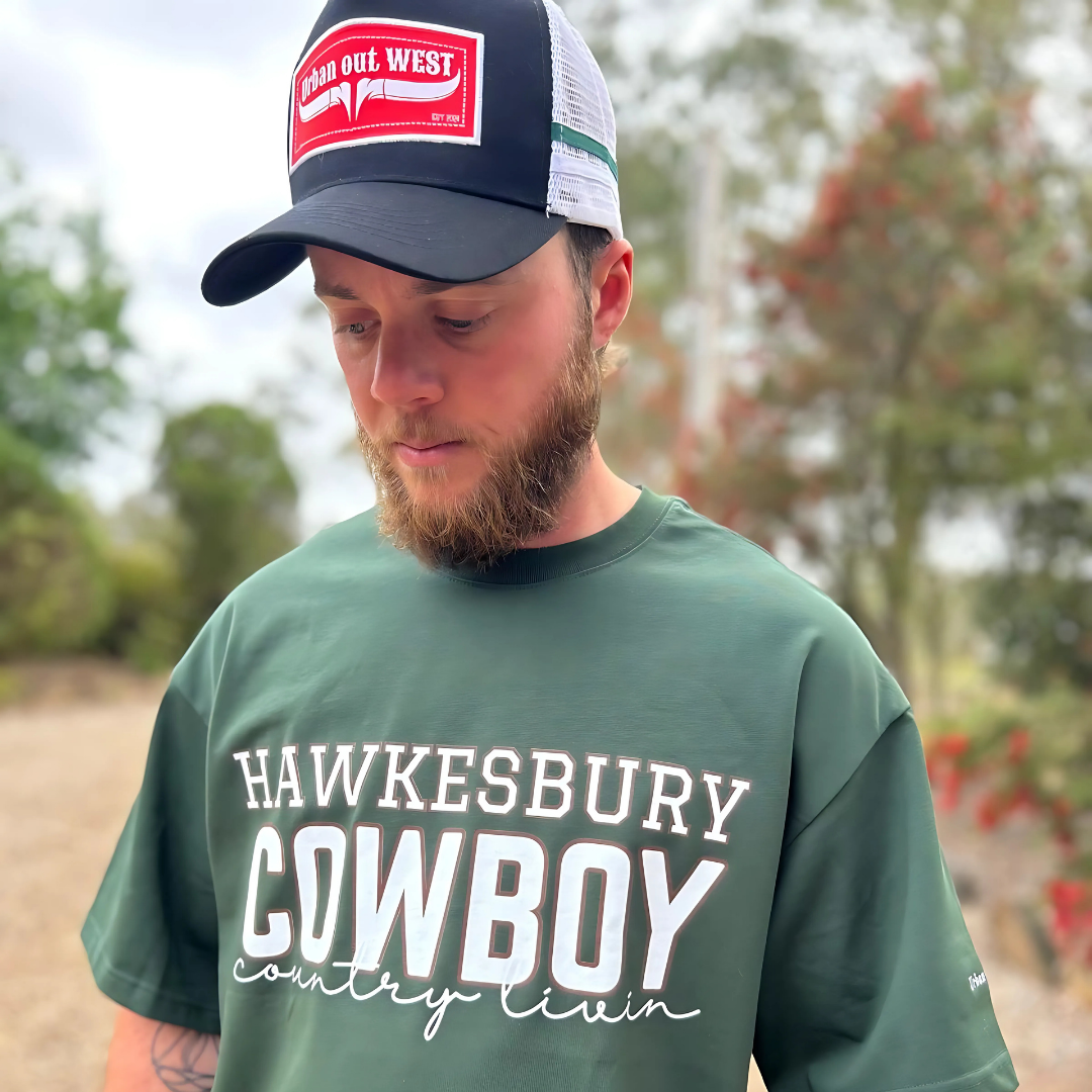 Hawkesbury Cowboy Country livin men's Boxy Tee