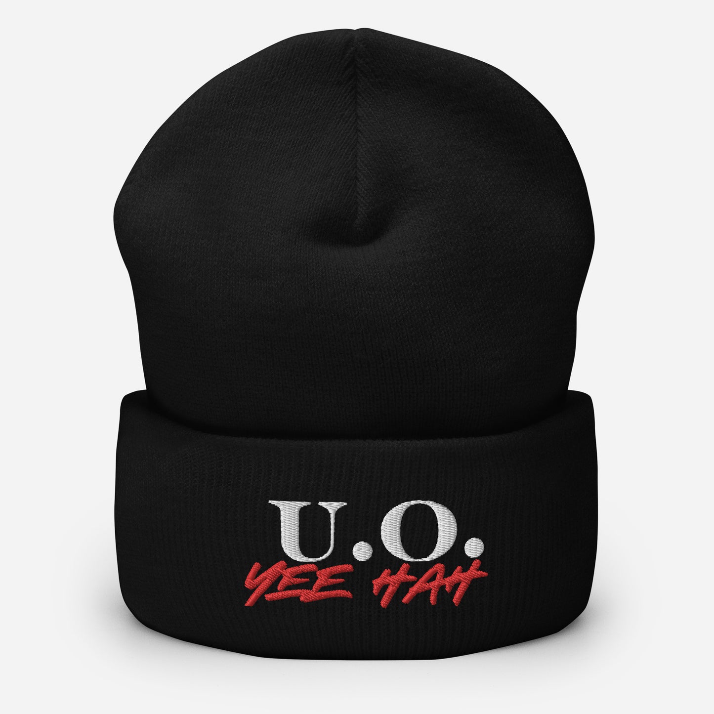 UO black Yeehah unisex Cuffed Beanie