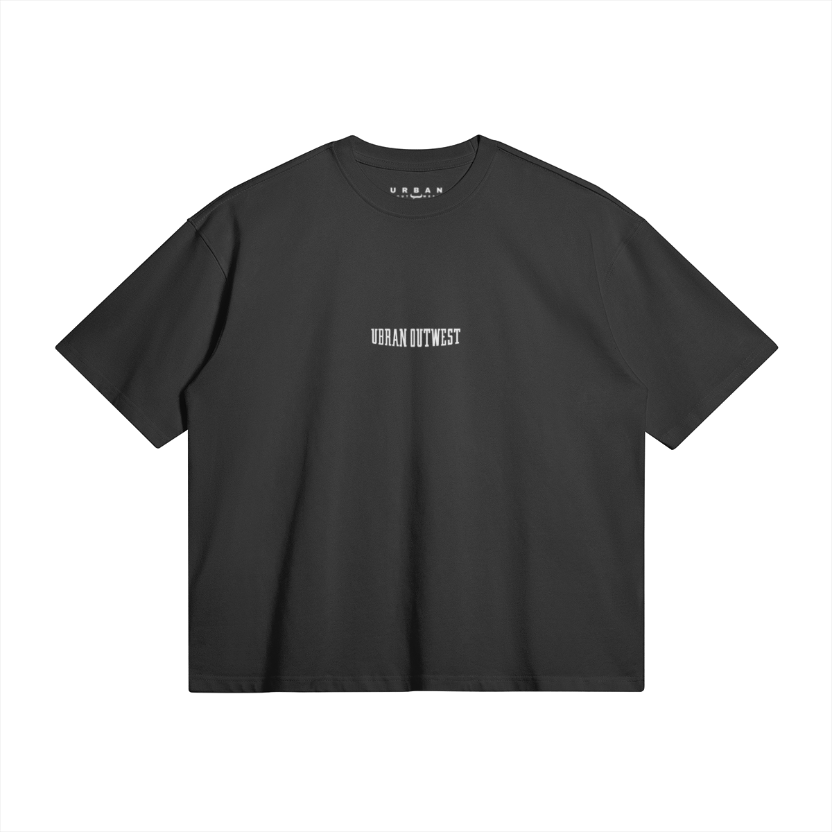 Modern Day Cowboy Embroidered Oversized Boxy Tee "Black"