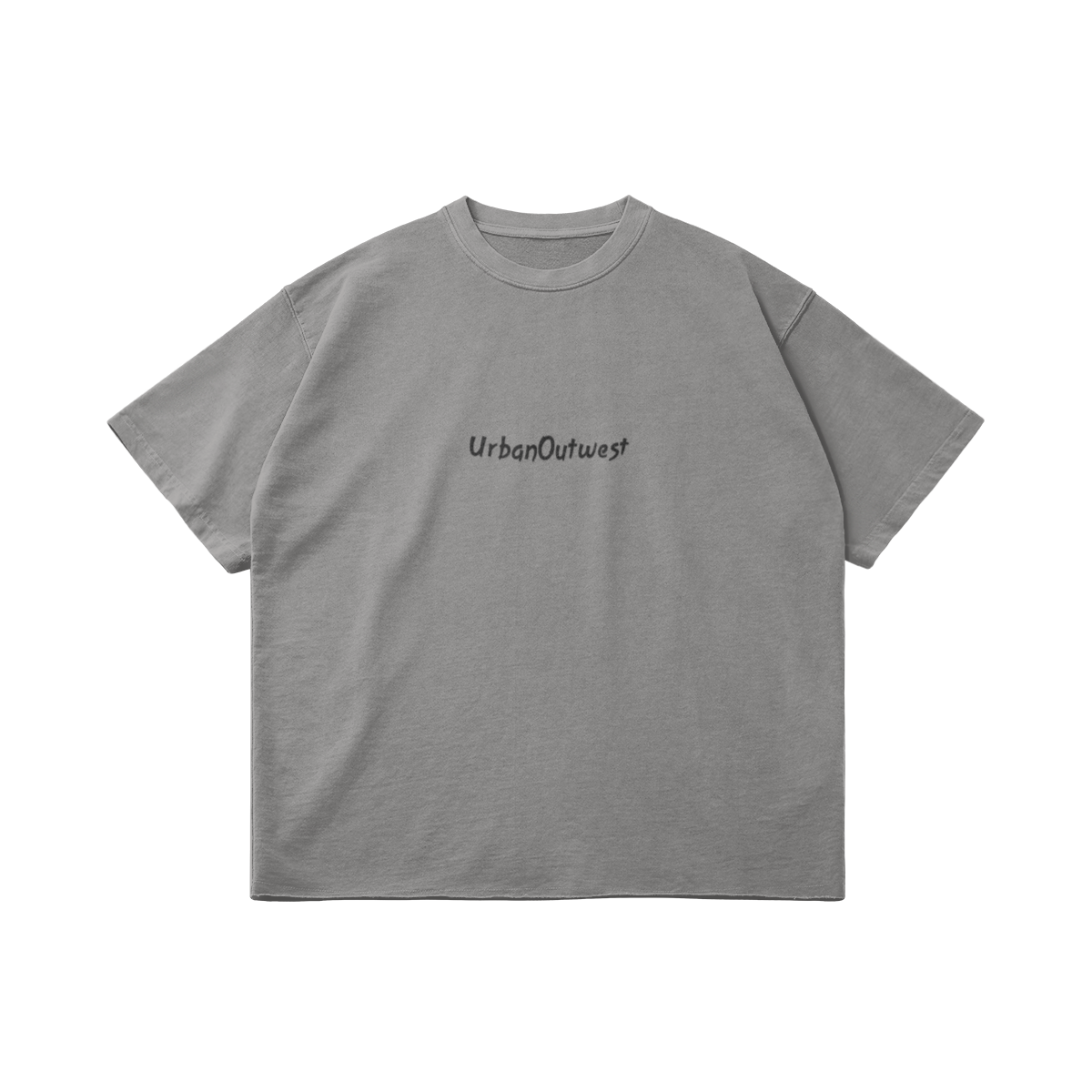 Skultus Oversized Embroidered Hem Tee "Grey"