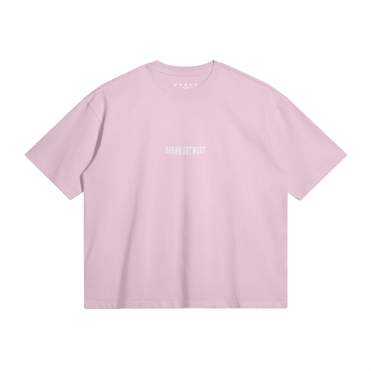 Modern Day Cowgirl Embroidered Oversized Boxy Tee "Baby Pink"